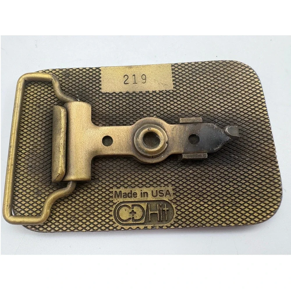 Abex EXL Brakes Hall‎ Brake Supply Belt Buckle 1988 Vintage Mascot Brass Tone